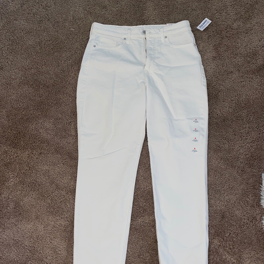 Old Navy white OG straight ankle jeans